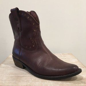Lucky Brand 'Chantel' Western Bootie in Tobacco